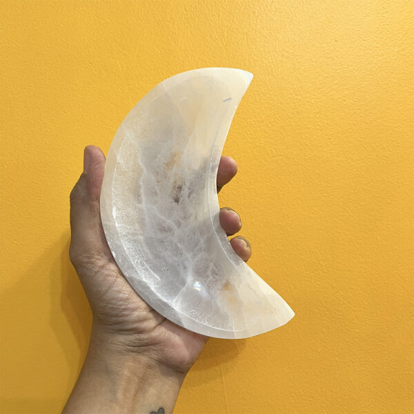 Selenite Moon Bowl