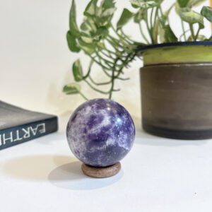 lepidolite sphere for optimism , intuition and positivity